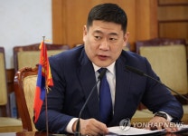 한·몽골 총리회담서 발언하는 몽골 총리