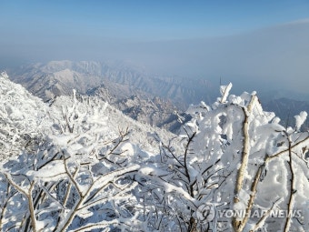 설경이 장관인 설악산