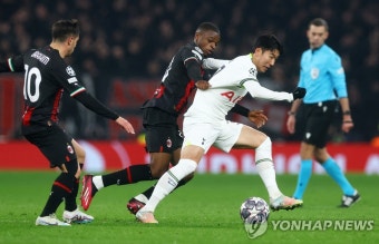 '손흥민 풀타임' 토트넘, UCL 16강 탈락… AC밀란과 0-0 무승부