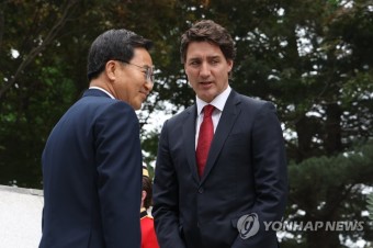 가평 찾은 트뤼도 캐나다 총리