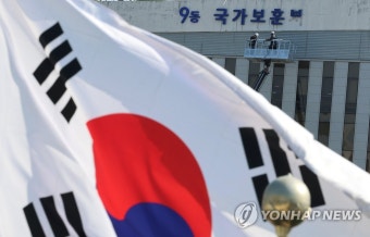 국가보훈부로 현판 교체하는 국가보훈처
