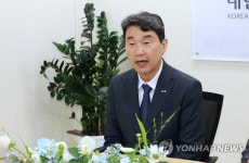 교육부·대한태권도협회 업무협약식서 발언하는 이주호 부총리