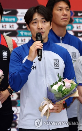 소감 밝히는 U-17 축구대표팀 변성환 감독