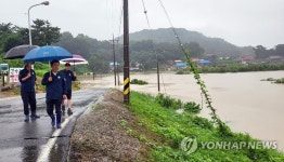 폭우로 물에 잠긴 부여 규암면 진변리