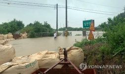 부여 사동천 범람