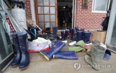경로당으로 대피한 주민들