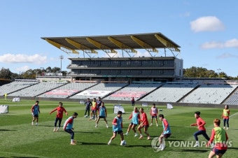 콜롬비아전 앞두고 훈련하는 여자 축구대표팀
