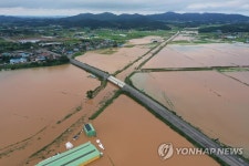흙탕물에 잠긴 들녘