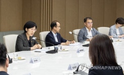 화학규제 합리화 위한 산업계 간담회 주재하는 한화진 장관