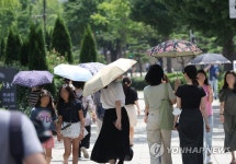 무더위 필수품이 된 양산