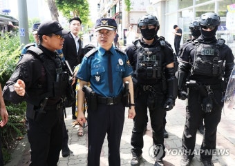 오리역 찾은 홍기현 경기남부경찰청장