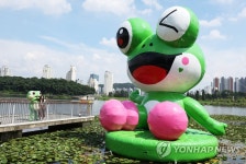 광교호수공원에 뜬 대형 수원이