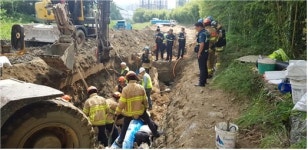의왕 상수도 공사장서 매몰사고…작업자 2명 심정지