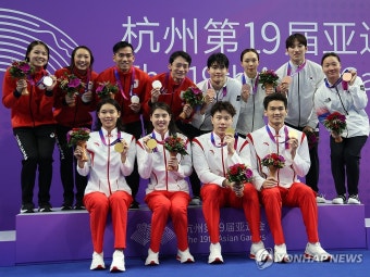 수영 대표팀 혼성 혼계영 400ｍ 동메달