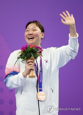 [아시안게임] '배영 스타' 이은지 