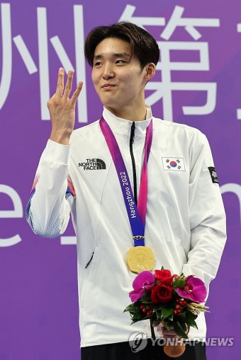 [아시안게임] '3관왕' 김우민 