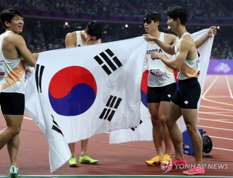 남자 400ｍ 계주 동메달 획득