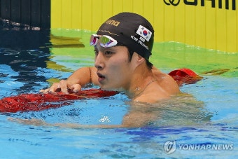 [전국체전] 수영 김우민, 자유형 1,500ｍ 가볍게 우승…다관왕 시동