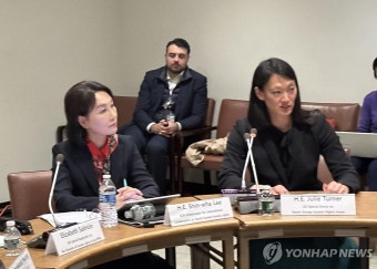 발언하는 줄리 터너 미국 국무부 북한인권특사