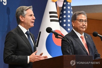 발언하는 토니 블링컨 미 국무장관