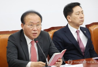 발언하는 윤재옥 원내대표