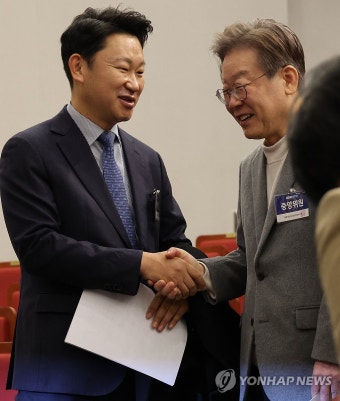 이재명 대표와 곽상언 지역위원장