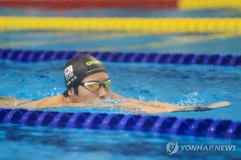 진천선수촌서 훈련하는 김우민