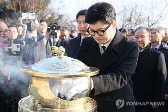 김대중 전 대통령 묘역 찾은 한동훈 비대위원장