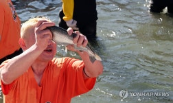 산천어 맨손잡기 체험