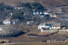 북한 개풍군 일대 버스 운행
