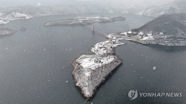 눈 내린 붕어섬생태공원