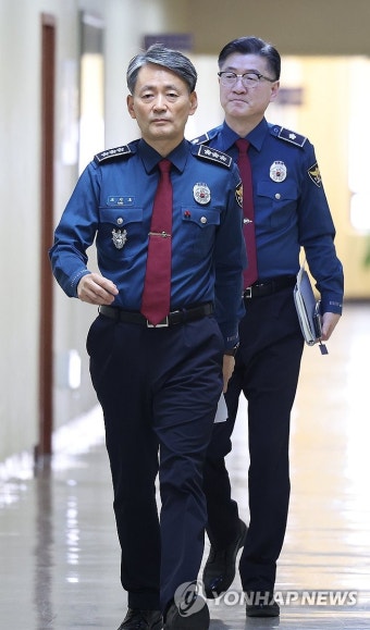 지휘부 회의 참석하는 조지호 서울경찰청장