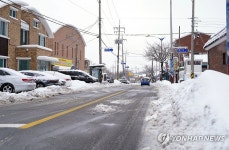많은 눈 내린 속초