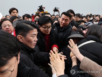 인파 속 한동훈 비대위원장