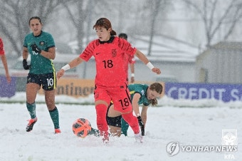 원채은 눈밭 뚫고 드리블