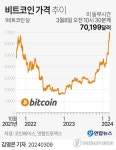 비트코인 사상 첫 7만 달러 '터치'…3일 만에 고점 후 하락