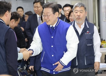 한국노총 방문한 이재명 대표