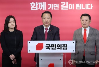 브리핑하는 정영환 공관위원장