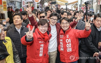 부산 사하구 지원유세 나선 한동훈 비대위원장