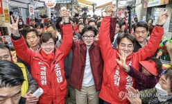 부산 사하구 지원유세 나선 한동훈 비대위원장
