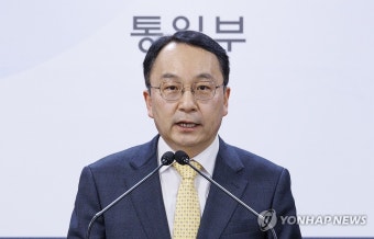 '북한의 우리 총선 개입 시도 관련' 통일부 입장 발표하는 구병삼 대변인