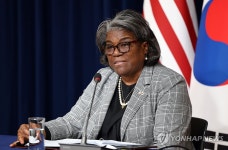 린다 토마스-그린필드 주유엔 미국대사 방한 기자회견