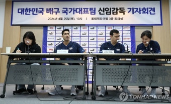 소감 밝히는 이사나예 라미레스 남자배구 국가대표팀 감독