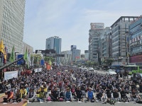 천안서도 열린 노동절 민주노총 집회