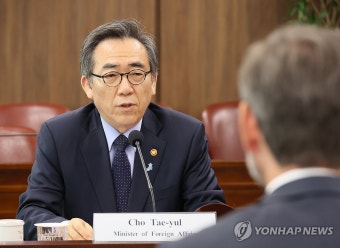 발언하는 조태열 장관