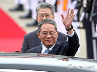 중국 리창 총리 입국