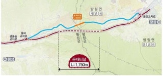 횡성 안흥∼평창 방림 잇는 42번 국도 문재터널 3일 뚫린다