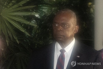 한미일 국방장관 회담 참석하는 로이드 오스틴 미국 국방장관