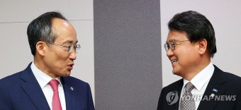 황운하 원내대표 예방한 추경호 원내대표