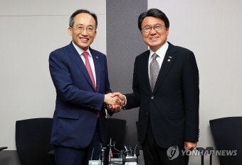 황운하 원내대표 예방한 추경호 원내대표